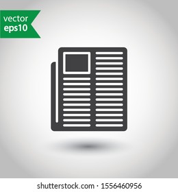 Newspaper vector icon. Newspaper sign design. EPS 10 newspaper flat symbol pictogram