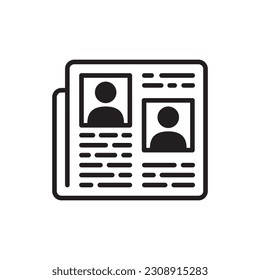 Newspaper vector icon. Newspaper sign design. Newspaper flat symbol pictogram. UX UI icon