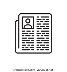 Newspaper vector icon. Newspaper sign design. Newspaper flat symbol pictogram. UX UI icon