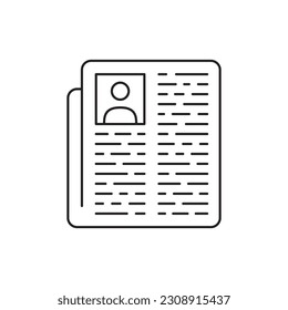 Newspaper vector icon. Newspaper sign design. Newspaper flat symbol pictogram. UX UI icon