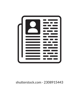 Newspaper vector icon. Newspaper sign design. Newspaper flat symbol pictogram. UX UI icon