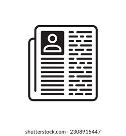 Newspaper vector icon. Newspaper sign design. Newspaper flat symbol pictogram. UX UI icon