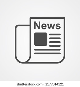 Newspaper vector icon sign symbol
