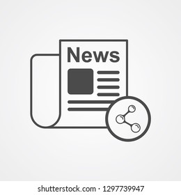 Newspaper vector icon sign symbol