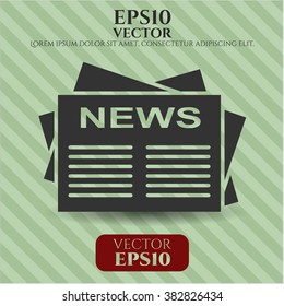 Newspaper vector icon or symbol
