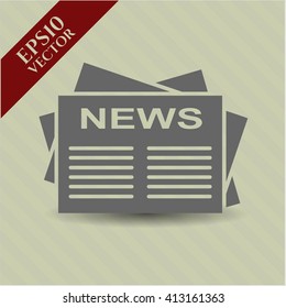 Icono o símbolo del vector del diario