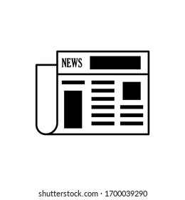 Newspaper vector icon in a trendy flat design