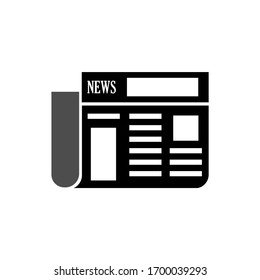 Newspaper vector icon in a trendy flat design