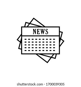 Newspaper vector icon in a trendy flat design