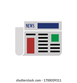 Newspaper vector icon in a trendy flat design