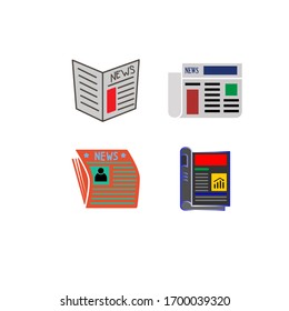 Newspaper vector icon in a trendy flat design