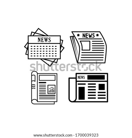 Newspaper vector icon in a trendy flat design