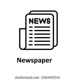 Newspaper vector icon which can easily modify or edit

