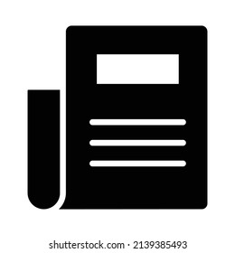 Newspaper Vector icon which is suitable for commercial work and easily modify or edit it

