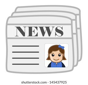 Newspaper - Vector Illustration
