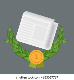 Newspaper vector illustration: The best