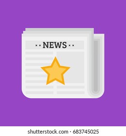 Newspaper vector illustration: favourite
