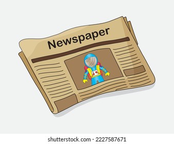 illustration vectorielle de journal, isolée sur fond blanc