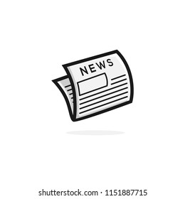 newspaper vector illustration logo icon clipart