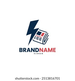 Plantilla de logotipo de Ilustración vectorial de periódico 