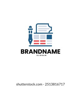 Plantilla de logotipo de Ilustración vectorial de periódico 