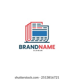 Plantilla de logotipo de Ilustración vectorial de periódico 