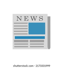 Newspaper Vector illustration. Newsprint tamplate isolated on white Journal vector flat design. Magazine or News Paper silhouette graphic