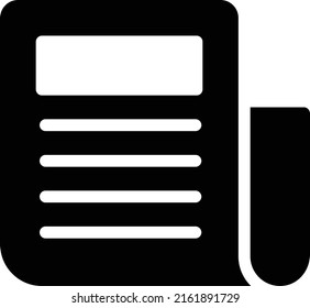 newspaper  Vector illustration on a transparent background. Premium quality symmbols. Glyphs vector icons for concept and graphic design.