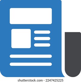newspaper Vector illustration on a transparent background. Premium quality symmbols. Glyphs vector icons for concept and graphic design.