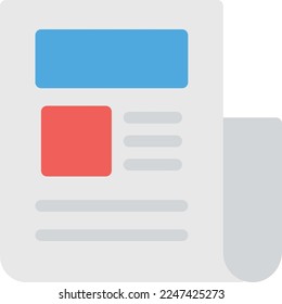 newspaper   Vector illustration on a transparent background. Premium quality symmbols. Line Color vector icons for concept and graphic design. 
