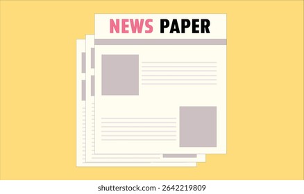 Newspaper vector illustration for use.