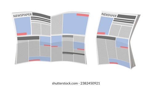 Vector de periódico aislado en fondo blanco