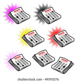 Newspaper vector isolated on white