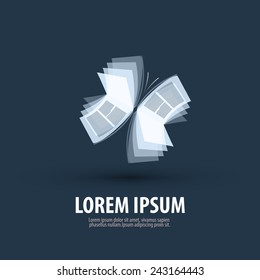 newspaper vector logo design template. book or journal icon.