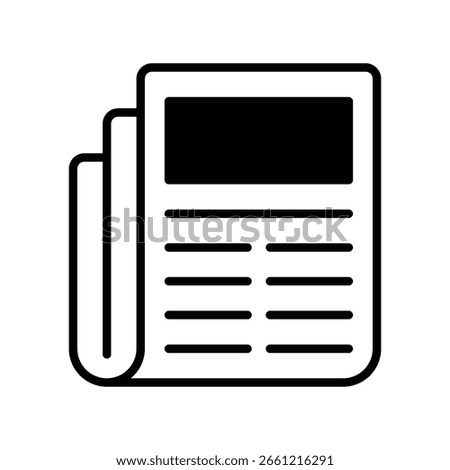 Newspaper Vector for Morning Routine in Retirement, News reading illustration, keeping seniors informed and engaged