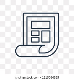 Newspaper vector outline icon isolated on transparent background, high quality linear Newspaper transparency concept can be used web and mobile