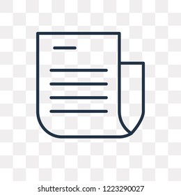 Newspaper vector outline icon isolated on transparent background, high quality linear Newspaper transparency concept can be used web and mobile