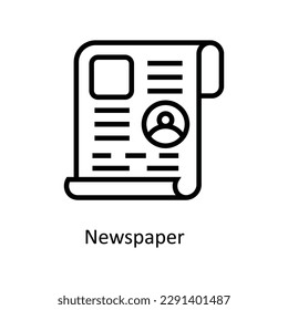 Newspaper Vector   outline Icons. Simple stock illustration stock