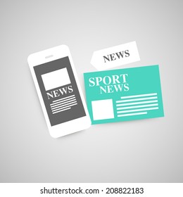 Newspaper vector set.