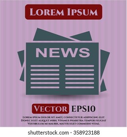 Newspaper vector symbol