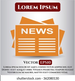 Newspaper vector symbol