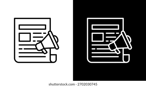 Zeitung White Icon Set Design