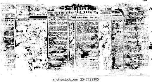 Periódico con texto blanco ilegible. Fondo Horizontal de textura de noticias de papel borroso de Antiguas grunge