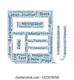 newspaper word cloud. tag cloud about newspaper