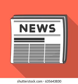 Newspaper.Mail and postman single icon in flat style vector symbol stock illustration web.