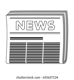 Newspaper.Mail and postman single icon in outline style vector symbol stock illustration web.