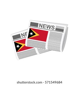 Newspapers with East Timor Flags