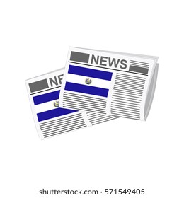 Newspapers with El Salvador Flags