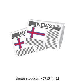 Newspapers with Faroe Islands Flags