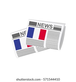 Newspapers with France Flags